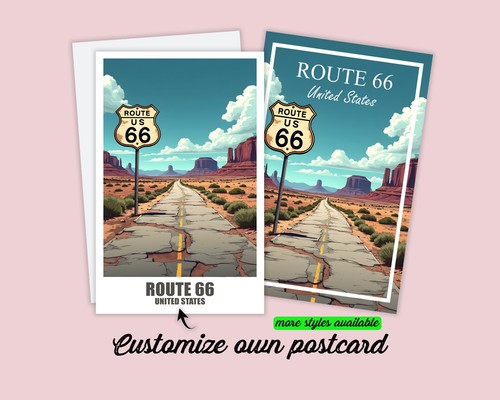 Route postkarte poster - &,
