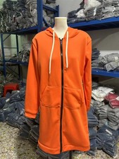 Damen Sweat Jacke Kapuze Übergangsjacke Hoodie Mantel lange Kapuzenjacke Mode