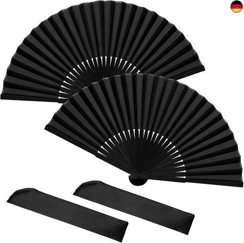 Stück handfächer schwarz - 2,