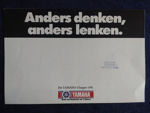 Yamaha chopper prospekt 1981 - yamaha,
