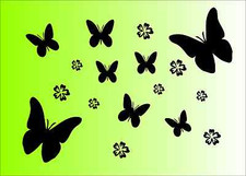 Schmetterlinge und Blumen