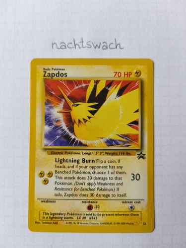 Zapdos promo 2000 black - zapdos,