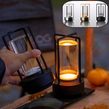 Kristall Laterne Tischlampe Wiederaufladbare Dimmbar Tischleuchte Campinglicht