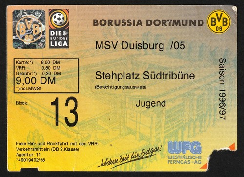 Ticket 1996 borussia - |, |