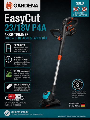 Gardena easycut 18v p4a - gardena, 23/18v