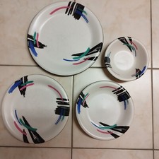 Flirt by Newcor Vogue Teller Vintage 90er Jahre Flache , Suppe, Salat, Pizza