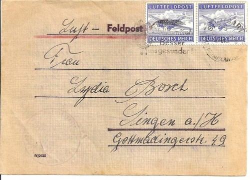 Luftfeldpost feldpost brief - luftfeldpost,