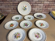 9x Teller KPM handbemalt Obst