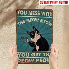 NEW 8"x12" Funny Metal Vintage