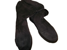 Stiefel Gabor Wildleder grau Gr. 6 1/2 gefüttert Schaft 24 cm