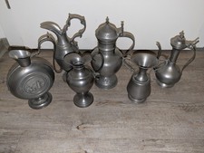 Zinn Krüger Karaffe mit Zinndeckel Gefäß