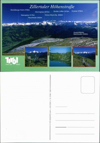 Ansichtskarte tirol alpen - ansichtskarte,