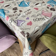 Wachstuch Tischdecke Anneliese beige bunt • Länge & Breite wählbar • abwaschbar