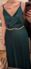 Abendkleid grün, Größe 40, mit Glitzergürtel, 1x getragen