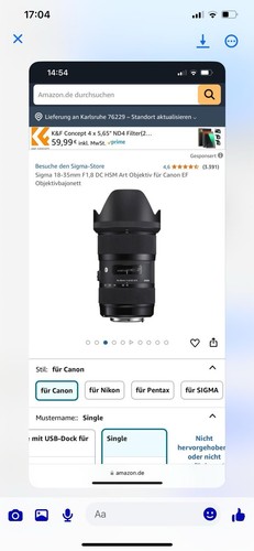 Sigma 8 dc hsm art - mm,