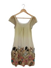 MAKENA LEI Sommerkleid Damen Kleid Gr. DE 36 creme Casual-Look