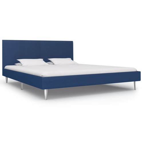 Bettgestell blau stoff 180 - 180, x