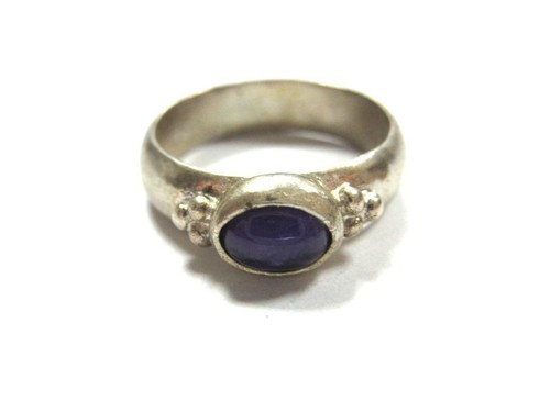 Silberfb ring mit lila stein - ring,