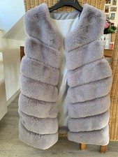 Pelz Weste Luxus Weste Grau