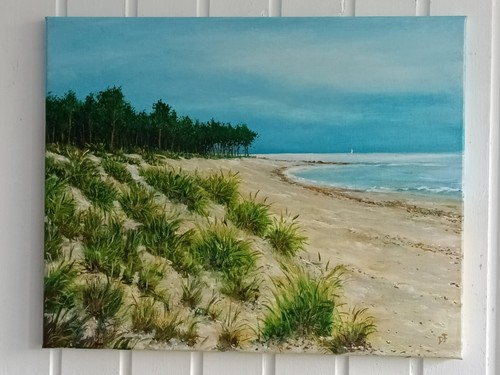 Ostsee strandansicht gemälde - strandansicht,,