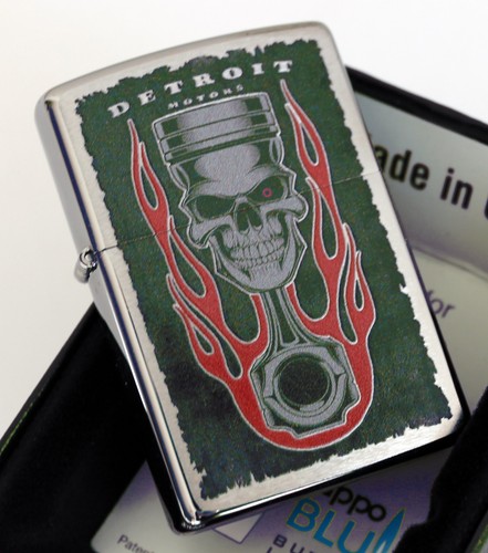 Zippo lighter piston skull - zippo,