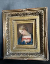 Antikes Ölgemälde Maria