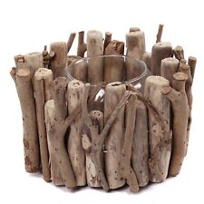 NATUR WINDLICHT "HANA" | Treibholz | Glas Vase, Tischdeko, Teelichthalter