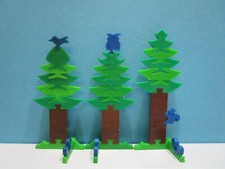 Altes Spielzeug Steckpuzzle - Satz Bäume-Puzzle D 1989 Vogel,Eule, Eichhörnchen