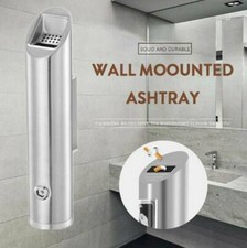 Edelstahl Standaschenbecher Aschenbecher Mülleimer Ascher Standascher Wand 48cm