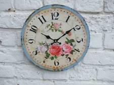 Wunderschöne Wanduhr mit Rosendekor, 28 cm, Küchenuhr, Landhaus inkl. Versand