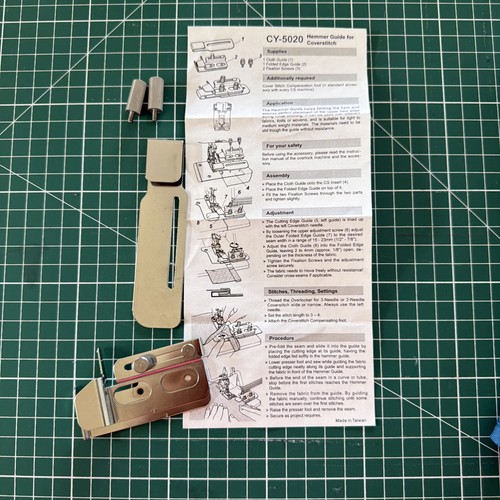 Hemmer guide for coverstitch - guide,