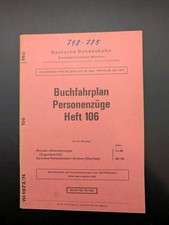 Buch Buchfahrplan Heft 106 Deutsche Bundesbahn 1973 BD München 