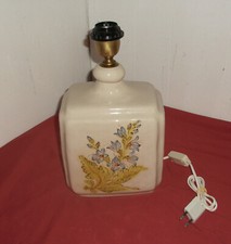 Lampenfuss Porzellan 50 - 60 Jahre mit Blumen Dekor. Lampenfuß Porzellan.