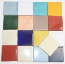 16 Stück dicke rustikale Fliesen aus Mexiko 11x11 cm. B-Ware