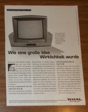 Seltene Werbung vintage DUAL VT 2110 VT Nostalgie Design Fernseher 1997
