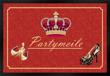 Fußmatte Schmutzfangmatte Partymeile Krone Schuhe Gläser F640