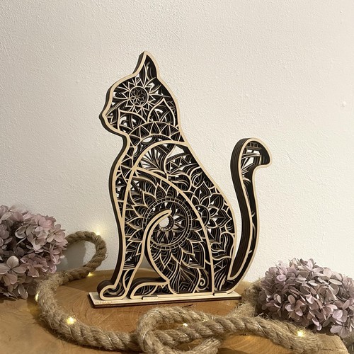 Mandala katze aus - mandala-katze,