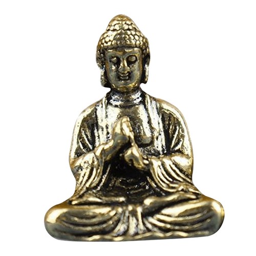 Messing mini buddha statue - messing,