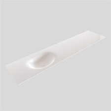 corian waschtisch 150 x 46 cm einbau solid surface moon oval weiß becken links