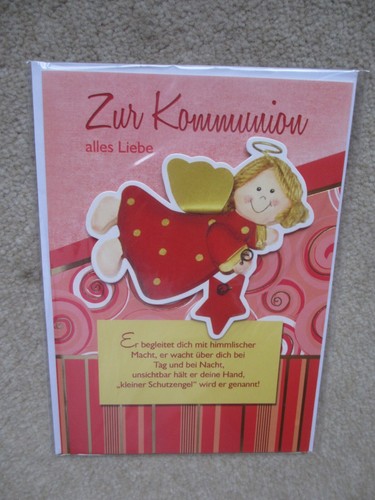 Kommunion grußkarte - kommunion,