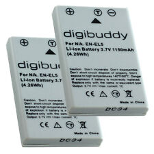 2 x 1180mAh Akku für Nikon Coolpix P500, P510, P520, P530, P5000 etc. - EN-EL5