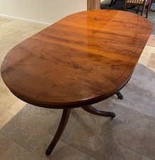 Ovaler Esstisch Antik Massivholz inklusive 4 Stühle  Top