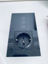 Sonoff Smart 3f Schalter mit Steckdose Glasrahmen Sw
