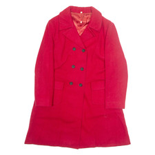 Damen Trenchcoat Roter Wolle L