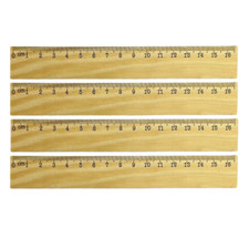 4x Lineal Maßstab aus Holz