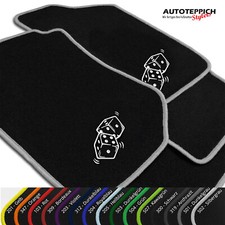 Fußmatten DRUCK WÜRFEL für Nissan Micra Cabrio C+C K12 2005-2010