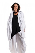 Champagne Horatio Jacke /Bluse  lang  crash weiß Gr. one size