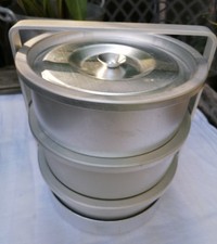 Henkelmann Speisebehälter Essensträger Lunchbox m. Tragegriff Aluminium Vintage