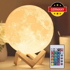 Mondlampe 3d Mondleuchte Nachtlicht Tischlampe kabellos dimmbar Nachtleuchte