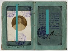 14x9,5cm Reise Pass 1912